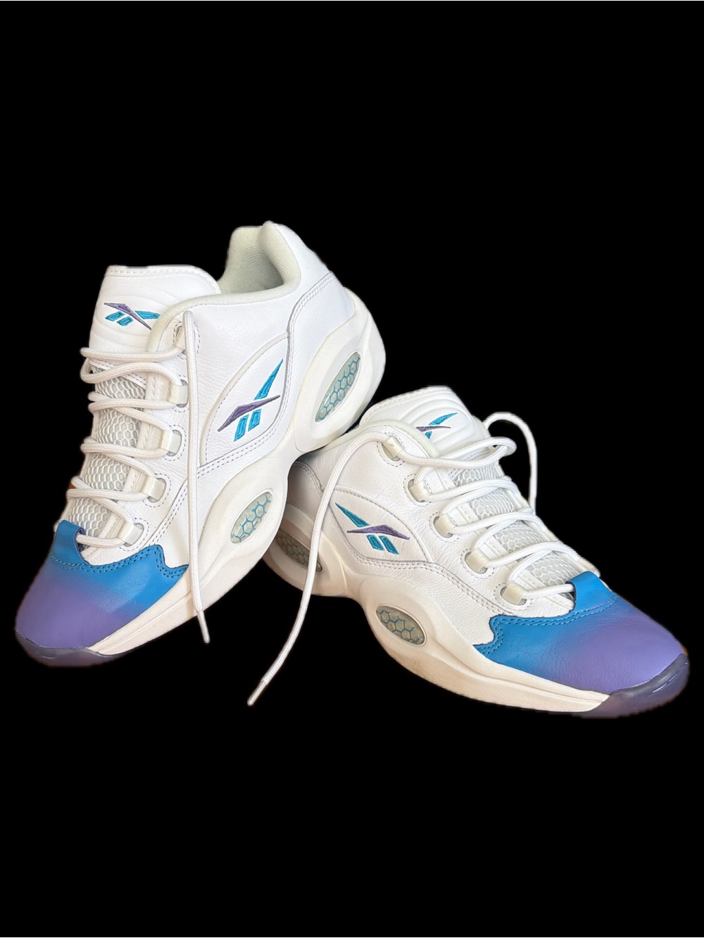 Reebok The Question Iversons A.I. Low Radiant Aqua/Hyper Purple Men’s 10.5